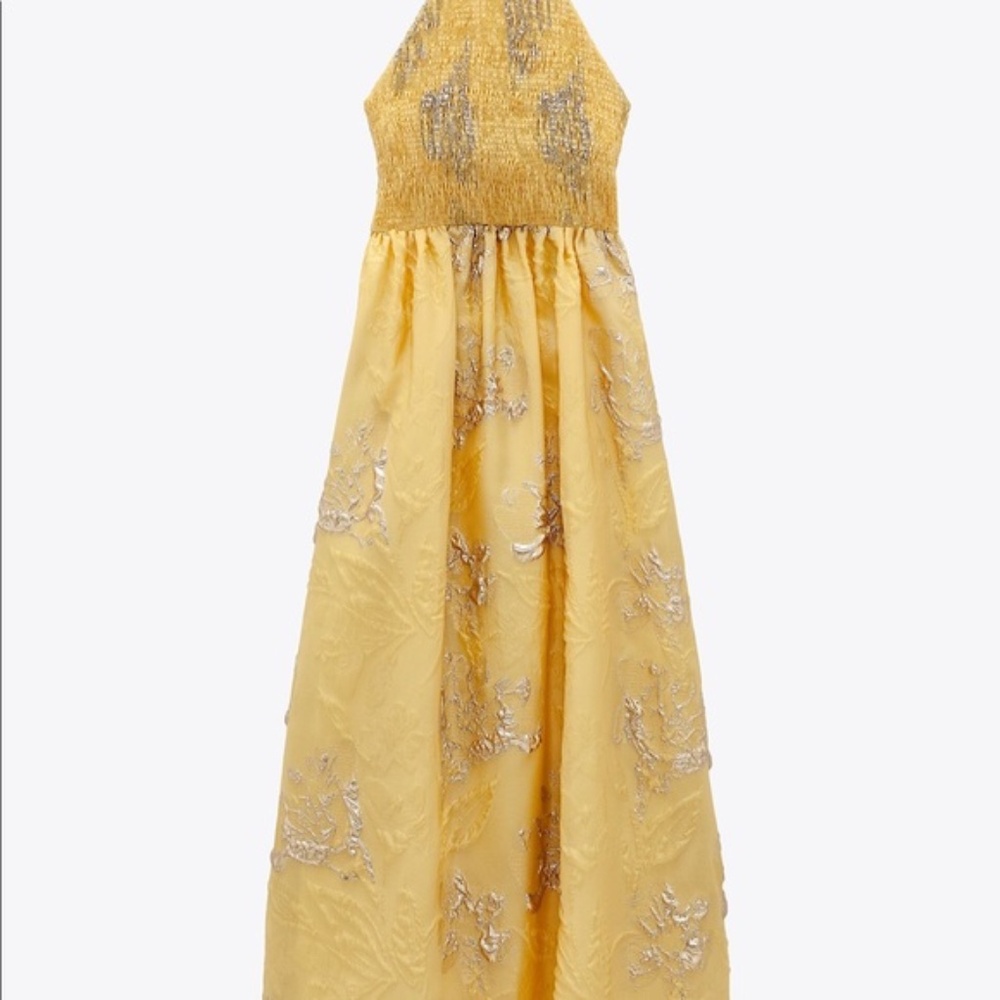 NEW $119 Zara Limited Edition Stretchy Gold Dress XS